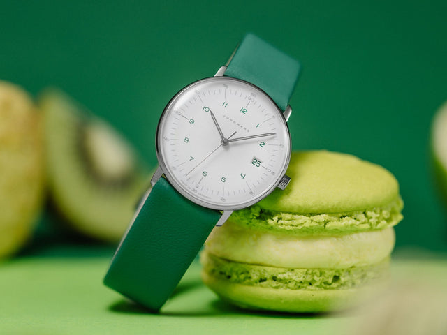 Junghans Max Bill Damen Watch with white dial, leather strap, steel case