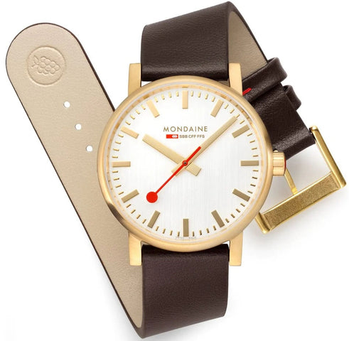 Mondaine Evo2 40mm Grape Leather Watch