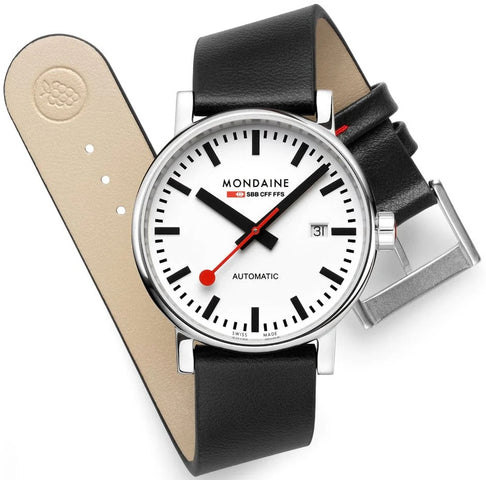 Mondaine Evo2 Big Auto 40mm Grape Leather Watch