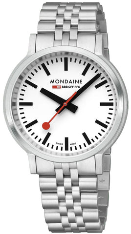 Mondaine Watch SBB Stop2Go BackLight White MST.4101B.SJ.2SE