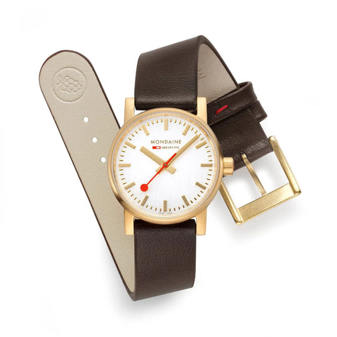 Mondaine Evo2 Brown Vegan Grape Leather Watch