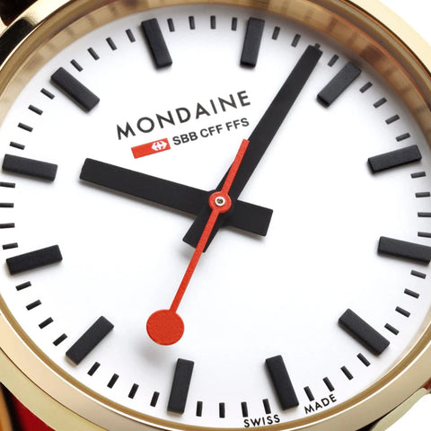 Mondaine Classic White Ladies Watch