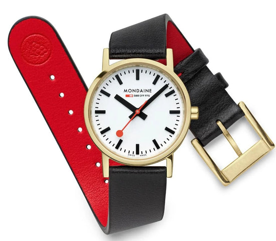 Mondaine Classic White Ladies Watch