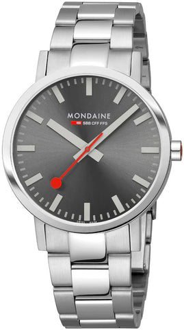 Mondaine Watch Classic Grey Mens A660.30360.81SBJ