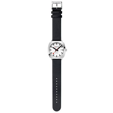 Mondaine Cushion Automatic White Watch