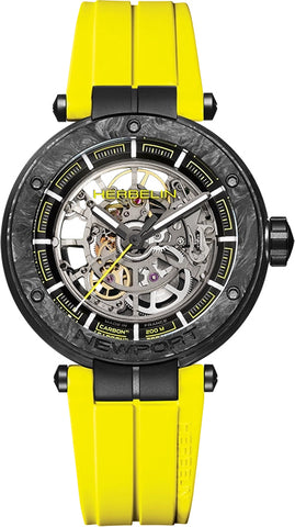 Herbelin Watch Newport Carbon Skeleton Titanium Limited Edition 1888SQCTN14CY