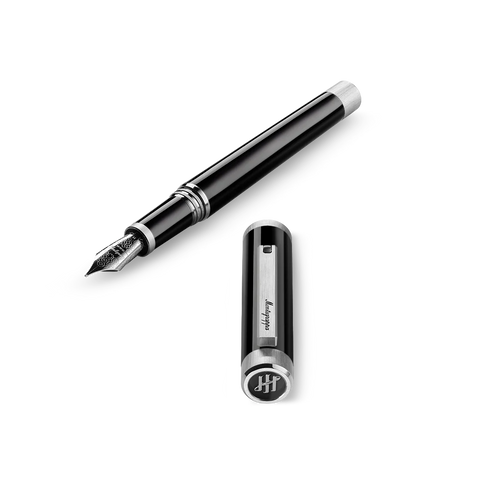 Montegrappa Zero Fountain Pen Palladium IP Steel Nib Medium