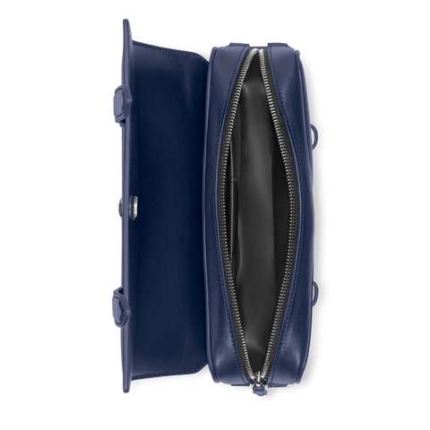 Montblanc Meisterstuck Leather Messenger Bag Ink Blue