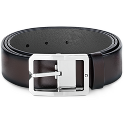 Montblanc Reversible 35mm Leather Belt Brown Grey 131163