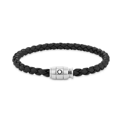 Montblanc Rings Leather Bracelet Black Size S (60) 16.5 — 17.5cm 130895