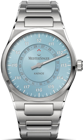 MeisterSinger Watch Kaenos Open Date Sunburst Ice Blue