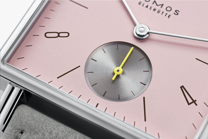 Nomos Glashutte Tetra Rose Steel Back Watch