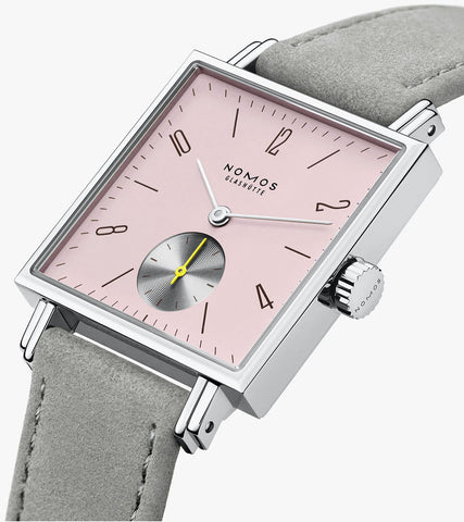 Nomos Glashutte Tetra Rose Sapphire Crystal Watch
