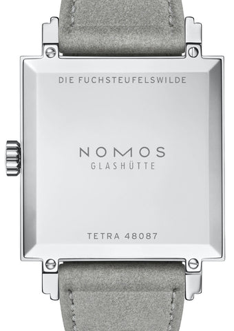 Nomos Glashutte Tetra Aubergine Steel Back Watch