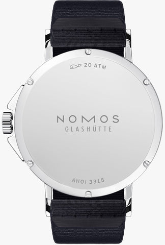Nomos Glashutte Ahoi Neomatik Atlantic Steel Back Watch