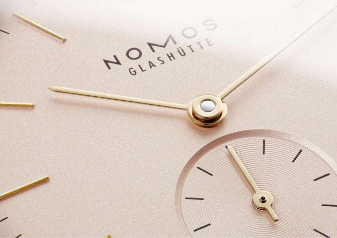 Nomos Glashutte Orion 33 Rose Steel Back Watch
