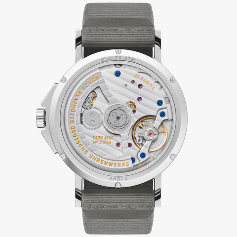 Nomos Glashutte Ahoi Neomatik 38 Date Sand Sapphire Crystal Watch