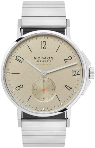 Nomos Glashutte Ahoi Neomatik 38 Date Sand Steel Back Watch 517 SPORT BRACELET