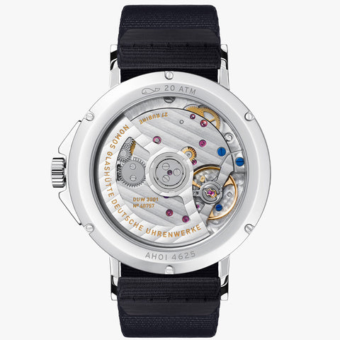 Nomos Glashutte Ahoi Neomatik Atlantic Sapphire Crystal Watch