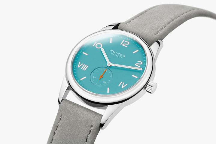 Nomos Glashutte Club Campus 38 Endless Blue Steel Back Watch