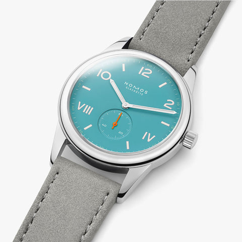 Nomos Glashutte Club Campus 38 Endless Blue Steel Back Watch
