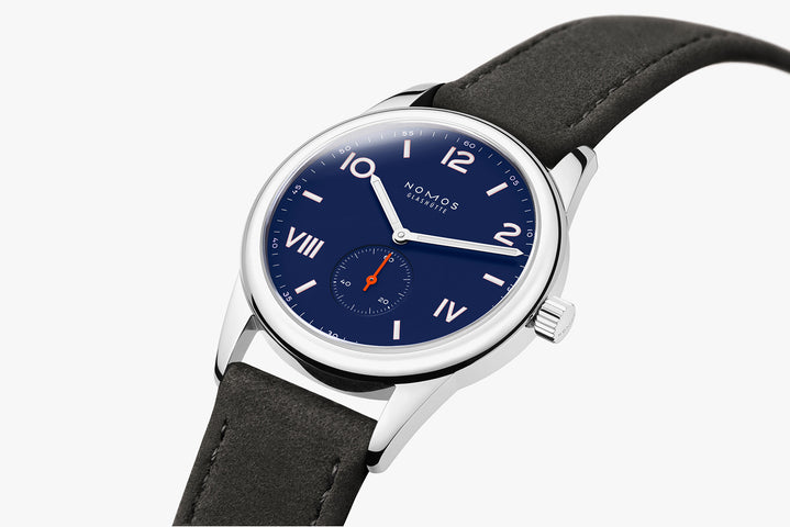 Nomos Glashutte Club Campus 38 Nigh Sky Steel Back Watch