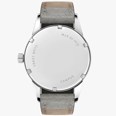 Nomos Glashutte Club Campus Cream Coral Steel Back Watch