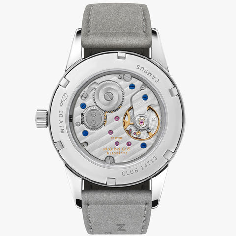 Nomos Glashutte Club Campus Endless Blue Sapphire Crystal Watch