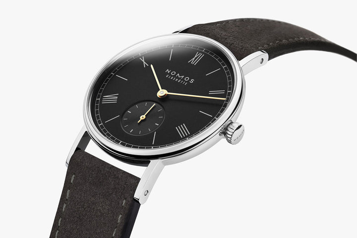 Nomos Glashutte Ludwig 33 Noir Steel Back Watch