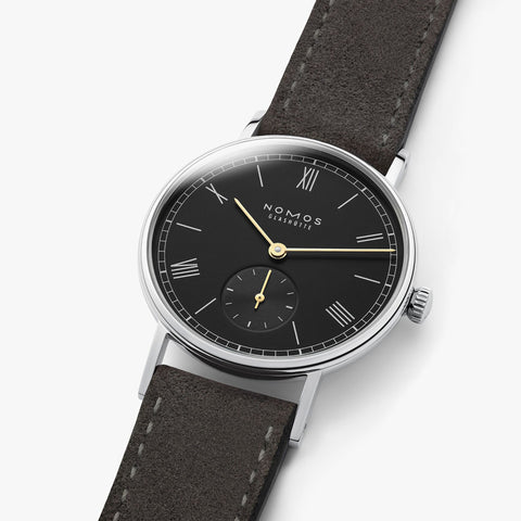 Nomos Glashutte Ludwig 33 Noir Steel Back Watch