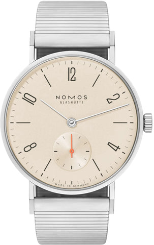 Nomos Glashutte Tangente 33 Champagne Sapphire Crystal Watch 151 BRACELET