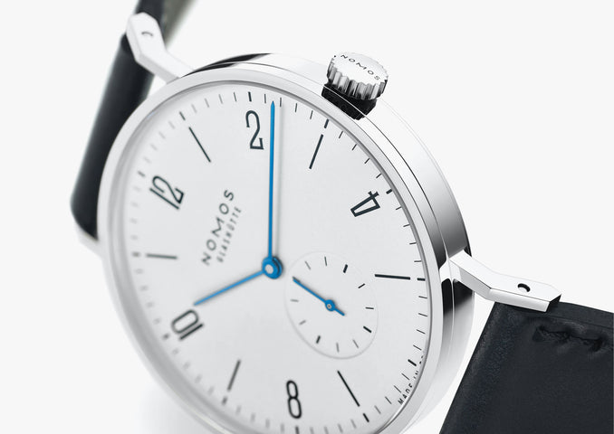 Nomos Glashutte Tangente 38 Steel Back Watch