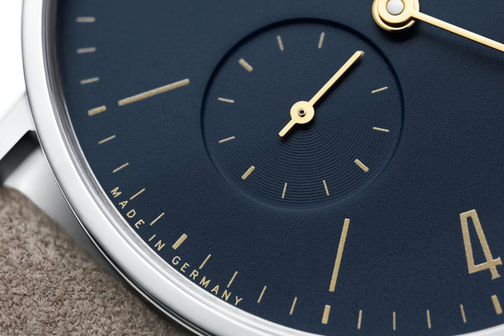 Nomos Glashutte Tangente Midnight Blue Steel Back Watch