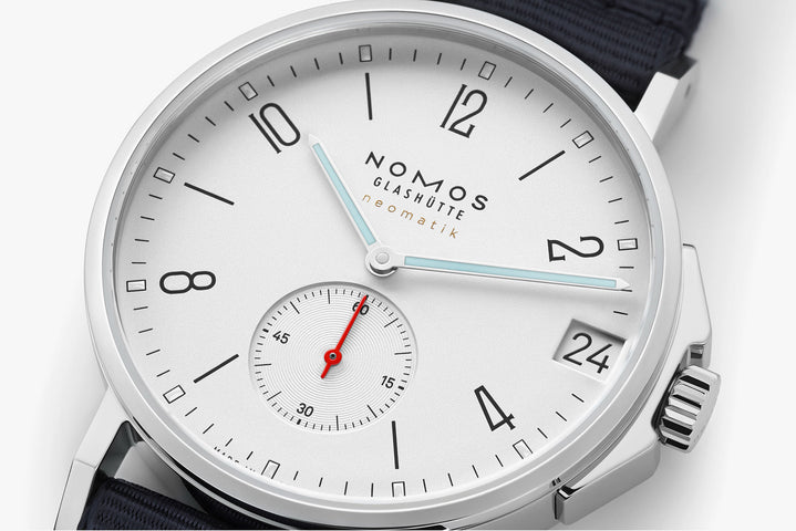 Nomos Glashutte Ahoi Neomatik 38 Date Steel Back Watch