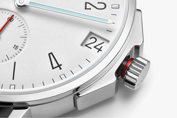 Nomos Glashutte Ahoi Neomatik 38 Date Steel Back Watch