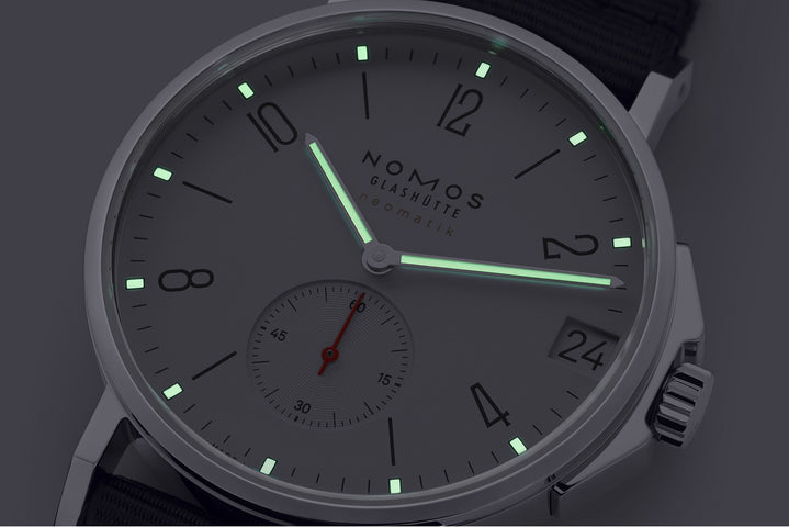 Nomos Glashutte Ahoi Neomatik 38 Date Steel Back Watch