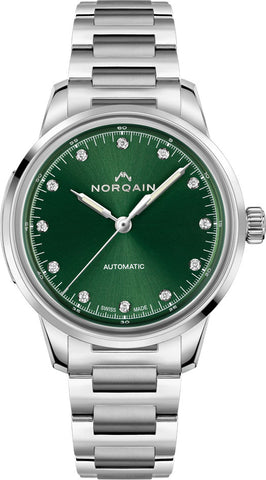 Norqain Watch Freedom 60 Emerald Green Diamond Bracelet N2001SA/E20D/203S