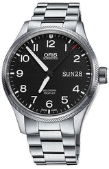 Oris Big Crown ProPilot Big Day Date Bracelet Watch with black dial, steel bracelet, steel case