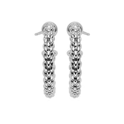 Fope Essentials 18ct White Gold Small Hoop Earrings OR01