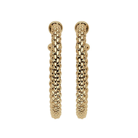 Fope Essentials 18ct Yellow Gold Medium Hoop Earrings OR02