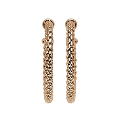Fope Essentials 18ct Rose Gold Medium Hoop Earrings OR02