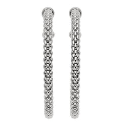 Fope Essentials 18ct White Gold Large Hoop Earrings OR03