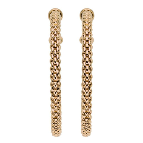 Fope Essentials 18ct Rose Gold Large Hoop Earrings OR03