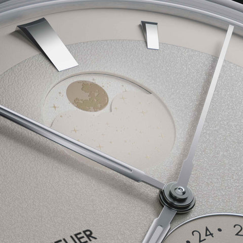 Oris Artelier Complication 39.50mm Watch with white dial, leather strap, steel case