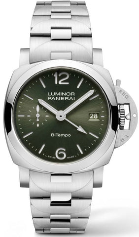 Panerai Watch Luminor Quaranta BiTempo 40mm Green PAM01640