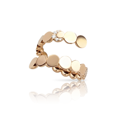 Pasquale Bruni Luce 18ct Rose Gold Diamond Crossover Ring Large, 16178R/L