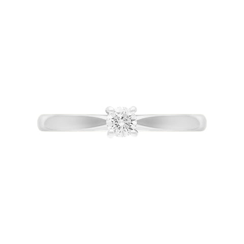 Platinum 0.20ct Diamond Round Brilliant Cut Solitaire Ring