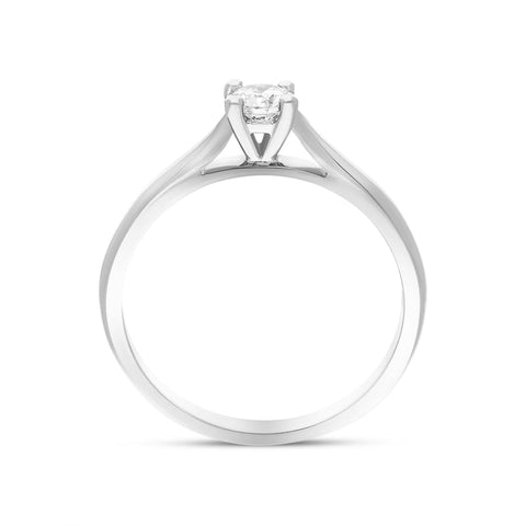 Platinum 0.20ct Diamond Round Brilliant Cut Solitaire Ring