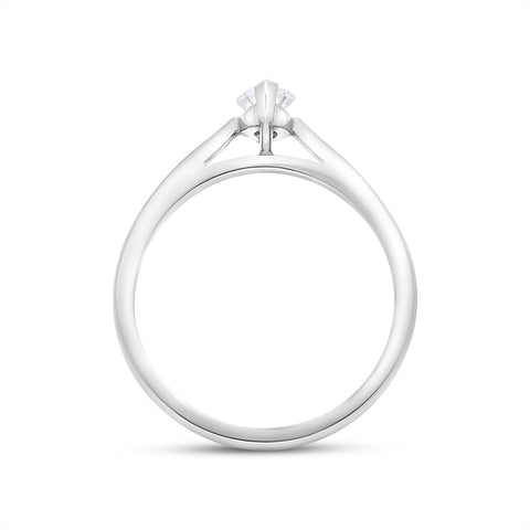 Platinum 0.40ct Diamond GIA Certified Marquise Cut Solitaire Ring