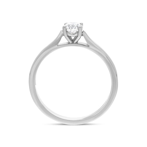 Platinum 0.40ct Diamond Round Brilliant Cut Claw Set Solitaire Ring, FEU-2044_3